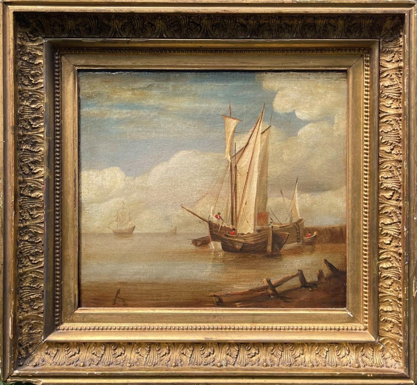 Maritime Oil Painting beginning 19th C. French Origine